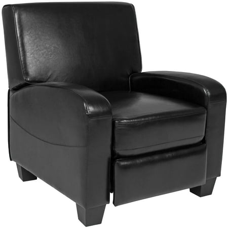 Best Choice Products Padded Upholstery Faux Leather Modern Single Push Back Recliner Chair with Padded Armrests for Living Room, Home Theater, (Best Leather Recliner Chair)