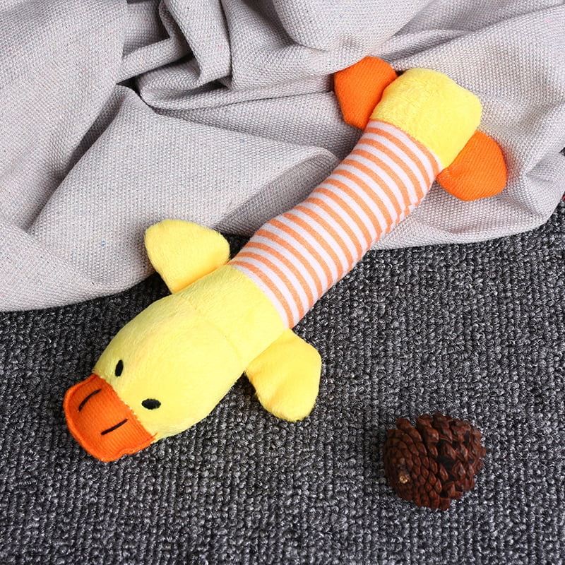 Lovely Animal Design Pet Dog Puppy Chew Squeaky Bite Sound Plush Play Toys 
