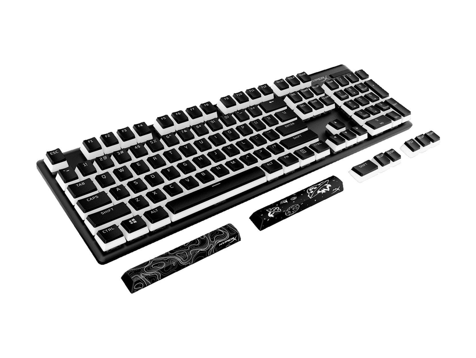 HyperX Pudding Keycaps 2 - Full Key Set - PBT - Black (US Layout)