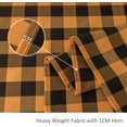 thumbnail image 5 of Checkered Tablecloth Stain Resistant Waterproof Wrinkle Resistant Washable Heavy Weight Table Cloth Gingham for Dining Room Halloween Decoration, Rectangle 60 x 120 Inch Black and Orange, 5 of 6