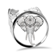 thumbnail image 1 of Dientes largos Elephant Animal Portrait sketch Anillo de compromiso de boda de amor ajustable Unbranded M, 1 of 3