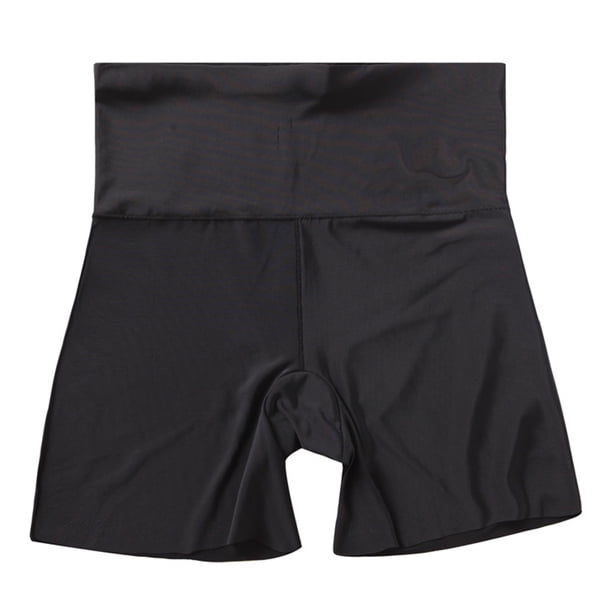 Pantalones de seguridad para mujer, leggings de seda helada, cintura alta, antidesgaste, falda, vestido y pantalones cortos (negro XL)