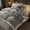 Gray, variant on TOPCHANCES 3 Piece Duvet Cover Set, Soft Velvet Fabric Bedding Sets with Zipper Closure and 1 Pillowcase (Gray, Twin Size)
