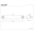 thumbnail image 3 of Kingston Brass BA913ORB Laurel 24" Dual Towel Bar, Oil Rubbed Bronze, 3 of 3