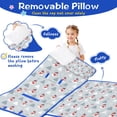 thumbnail image 3 of Light Blue Christmas Snowman and Tree Pattern Toddler Nap Mats for Kids Preschool,50"x20" Sleeping Mat Bag or Kids,Toddler Sleeping Bag,Toddler Nap Mat or Daycare, 3 of 6