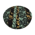 thumbnail image 2 of Xecao's Lilies Flowers Print Stool Covers offer stylish, washable protection for PU round bar stools, perfect for home or commercial use., 2 of 7