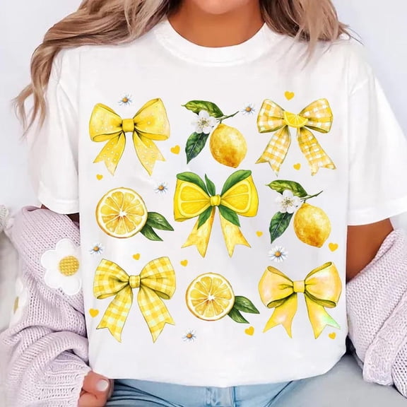 Coquette Lemon T-shirt, Preppy Mama Lemon Glitter Shirt, Cute Lemon Floral Shirt, Lemonade Shirt, Everyday Shirt, Preppy Summer Shirt, Girly Summer TH210577