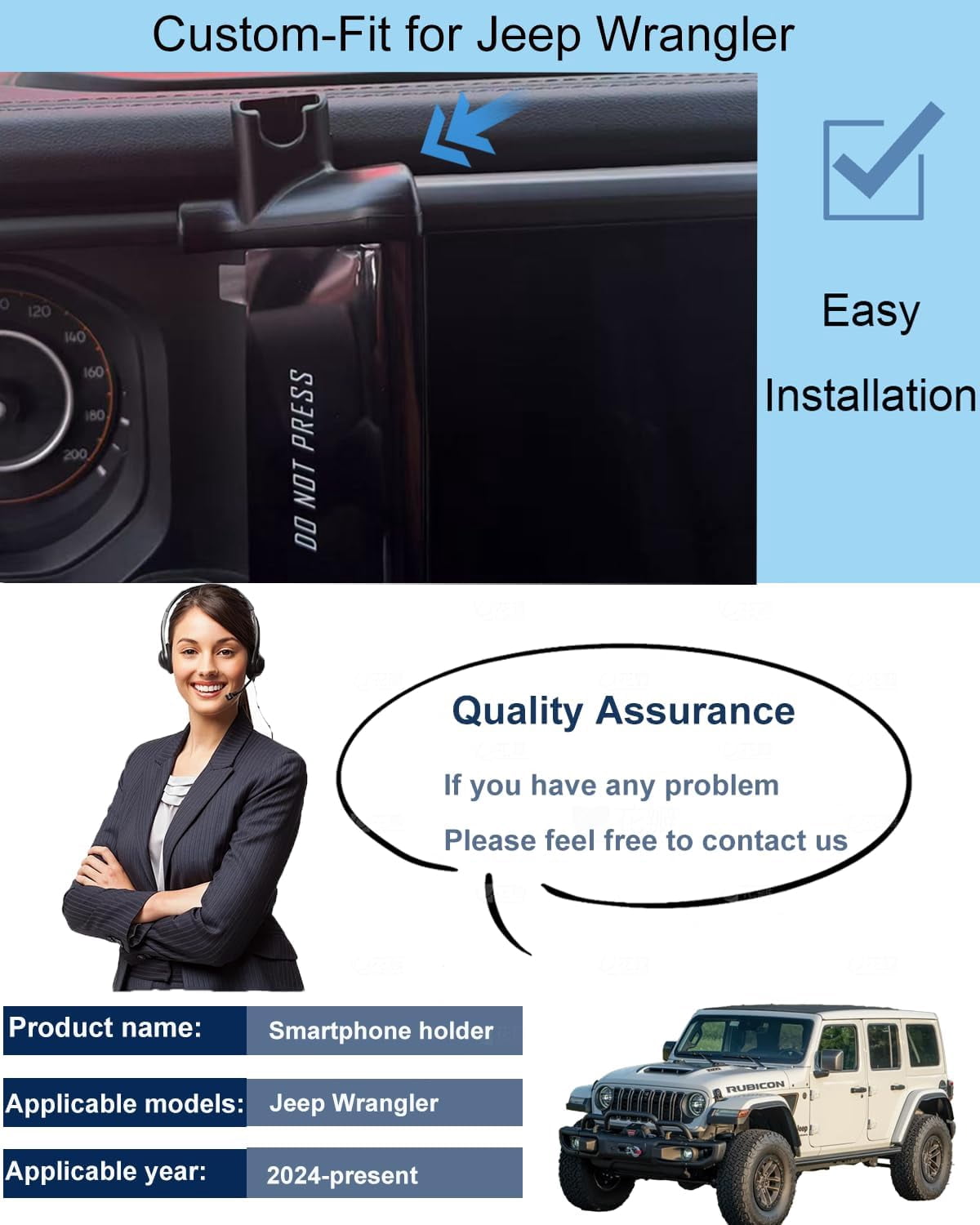 MJMJ car Phone Holder for Jeep Wrangler 2024 2025 2026 Accessories Magnetic car Phone Mount for Wrangler Phone Holder for Jeep Wrangler Accessories