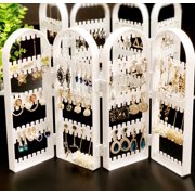 ICOL Earring Holder Four Doors Earrings Organizer Jewelry Holder Earring Display Stand for Selling
