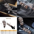 thumbnail image 6 of Renewold Car Seat Cover Full Set 11 Pack, with Steering Wheel Gear Shift Knob Handbrake Headrest Protector Coasters Auto Accessories Decor Universal Fit, American Tribal Cow Print Black Brown, 6 of 7