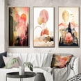 thumbnail image 1 of Designart "Pastel and Gold Boho Chic Serenity II" Modern Geometric Framed Wall Art Set Of 3 - Pink Abstract Frame Gallery Wall Set For Home Decor, 1 of 6
