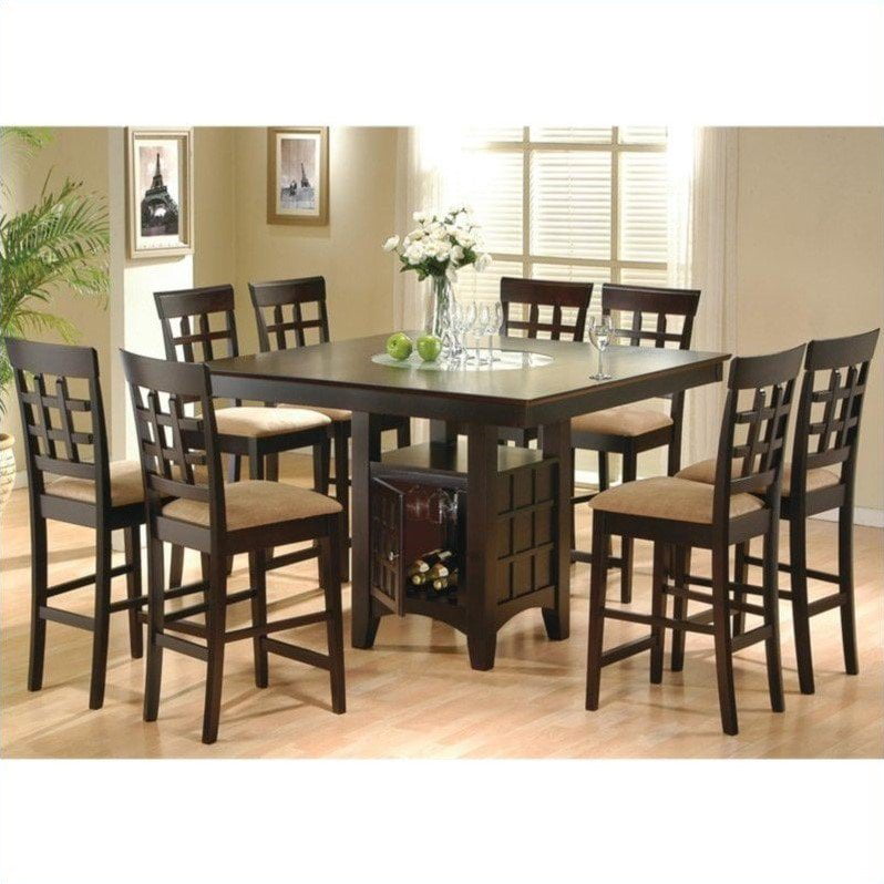 Coaster Hyde 9 Piece Counter Height, Counter Height Dining Room Table With 8 Chairs