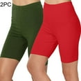 thumbnail image 2 of ShomPort 2 Pack Shorts Underwear for Women Comfortable Soft Elastic Waist Plus Boyshorts Bottoms, 2 of 8