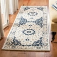 thumbnail image 2 of SAFAVIEH Micro-Loop Diamond Geometric Runner Rug, Ivory/Navy, 2'3" x 7', 2 of 8