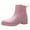 Pink, variant on Ankle Rain Boots for Women, Short Rain Boots Waterproof Garden Shoes, Womens Solid Cold Weather Chunky Low Heel Ankle High Boots Outdoor Non-Slip Rubber Water Shoes Snow Boots