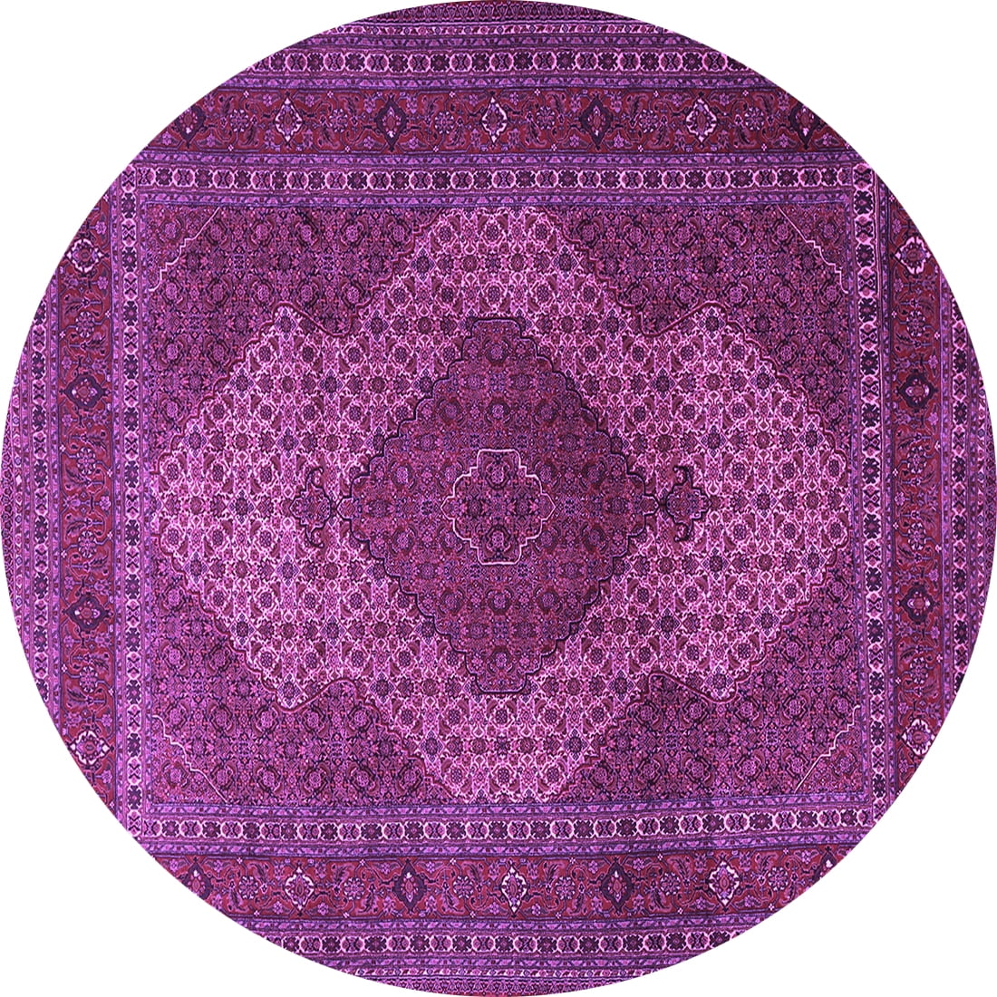 Ahgly Company Indoor Round Persian Purple Traditional Area Rugs, 7