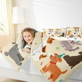 thumbnail image 4 of Homewish Cartoon Dogs 2pcs Bedding Comforter Set for Preppy Children Kids,Happy Birthday Twin Comforter Sets,Kawaii Animal Pet Breathable Bedding Set,Microfiber Bedroom Decor,Reversible, 4 of 8