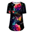 thumbnail image 6 of Ladies Tops And Blouses Sleeveless Basic Fitted Short Sleeve Tees Womens Summer Tops Casual Solid Color Tshirts, 6 of 6