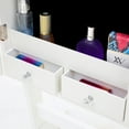 thumbnail image 5 of LED Jewelry Cabinet Lockable Free Standing Jewelry Armoire with Long Mirror Makeup Tray Large Drawer Base, White, 5 of 7