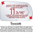thumbnail image 2 of exactafit 8700SR Passenger Side Mirror Signal Glass Replacement Fits Chevy Avalanche Silverado Suburban, GMC Sierra Yukon XL Right Hand 3m Adhesives, 2 of 4