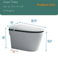 thumbnail image 2 of TICOZE Luxury Smart Toilet with Bidet Seat Built-in, Intelligent Toilet Auto Open/Close Seat, Foot Sensor, LED Display,Night Light, Warm Water & Dryer,White, 2 of 10