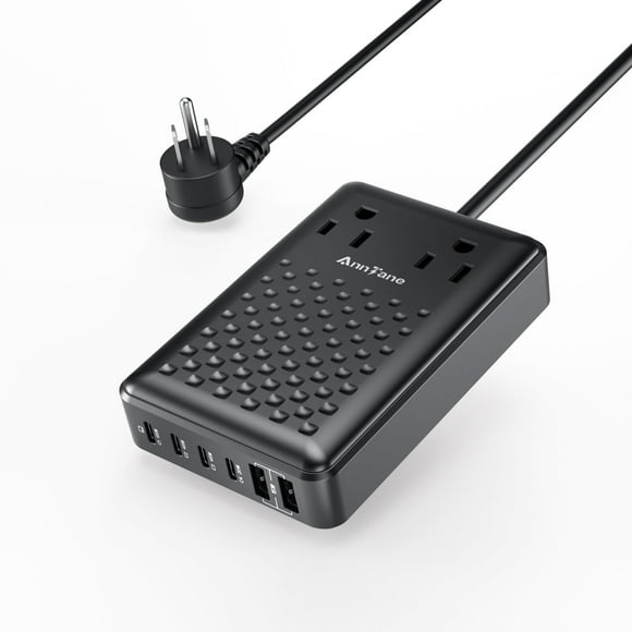 Estación de carga AnnTane Power Strip USB C de 140 W con 8 puertos