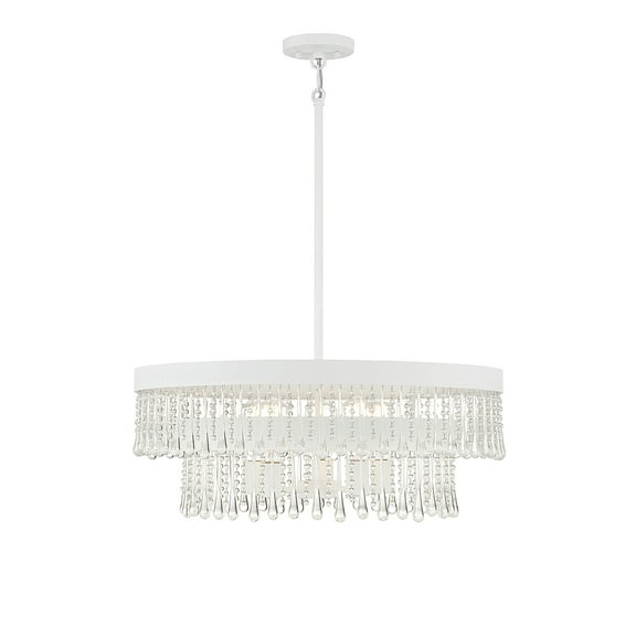 Trade Winds Claire 6-Light Pendant in Bisque White