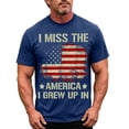 thumbnail image 2 of 250 Anniversary USA Shirt Mens Men's 4Th of July Commemorative Patriotic Graphic Short Sleeve Tee Mens 4Th of July T Shirts Blue XXL, 2 of 4