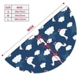 thumbnail image 3 of Sikiie Cute Goose On Blue Sky 30-48 inches {designName} Print Christmas Tree Skirt Snowman Xmas Tree Skirt with Edge Christmas Decorations for Holiday Party48", 3 of 7