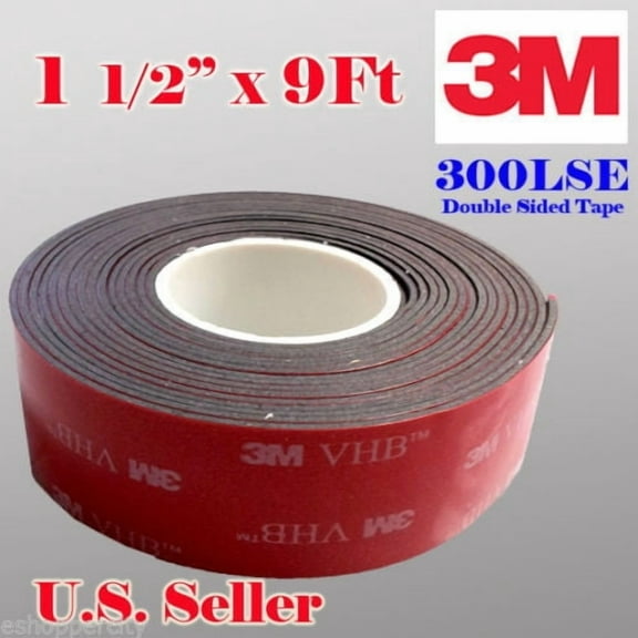 Genuine 3M 1-1/2" (37mm) X 9 Ft (3 Yards) VHB Double Sided Foam Adhesive Tape 5952 Grey Automotive Gopro Mounting Very High Bond Strong Industrial Grade