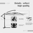 thumbnail image 7 of Devoko 10ft Patio Offset Umbrella Outdoor Hanging Umbrellas, White, 7 of 7