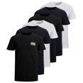 thumbnail image 1 of Jack & Jones Camiseta para Hombre, Pack de 6 - JJECORP LOGO TEE O-NECK, estampado con logo, algodón Blanco/Azul marino/Negro M (Medium), 1 of 6