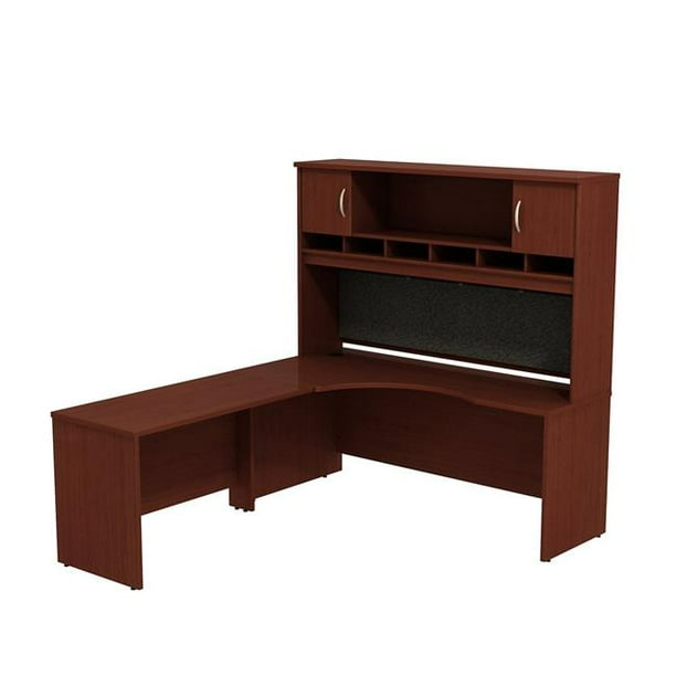 Bush Business Furniture Src002mal Series C Left Handed Corner L Shaped Desk With Hutch Mahogany Walmart Com Walmart Com