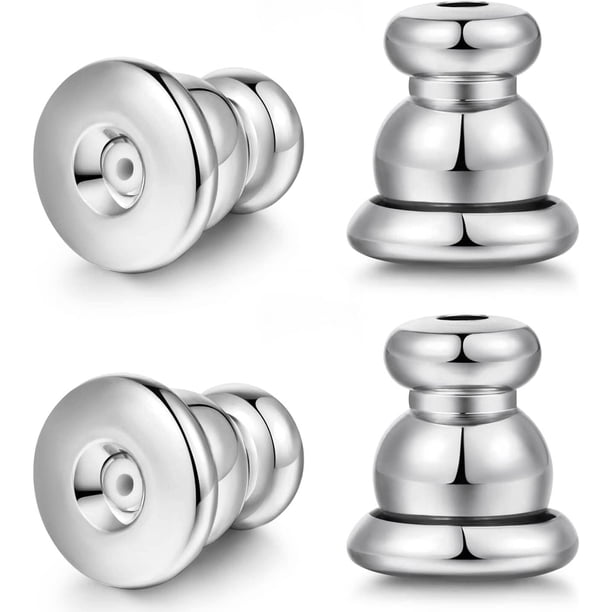 Moconar Respaldos de aretes con bloqueo para aretes, respaldos de aretes tipo bala de oro hipoalergénico de 18 k, reemplazos para aretes/orejas caídas, respaldo de bloqueo seguro y cómodo para orejas