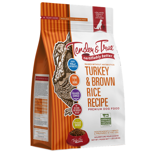 Tender & True Turkey & Brown Rice Recipe Dry Dog Food, 11 lb bag