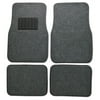 BDK Classic Carpet Floor Mats for Car & Auto - Universal Fit -Front & Rear with Heelpad (Medium Gray) - MT-100-CPTSERIES
