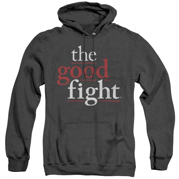The Good Fight Logo Adult Heather Hoodie Sweatshirt Black