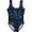 Blue Camouflage, variant on Cheryl Creations Kids One Piece Basic Bikini Swimsuit (Black Snake, Medium 10/12)
