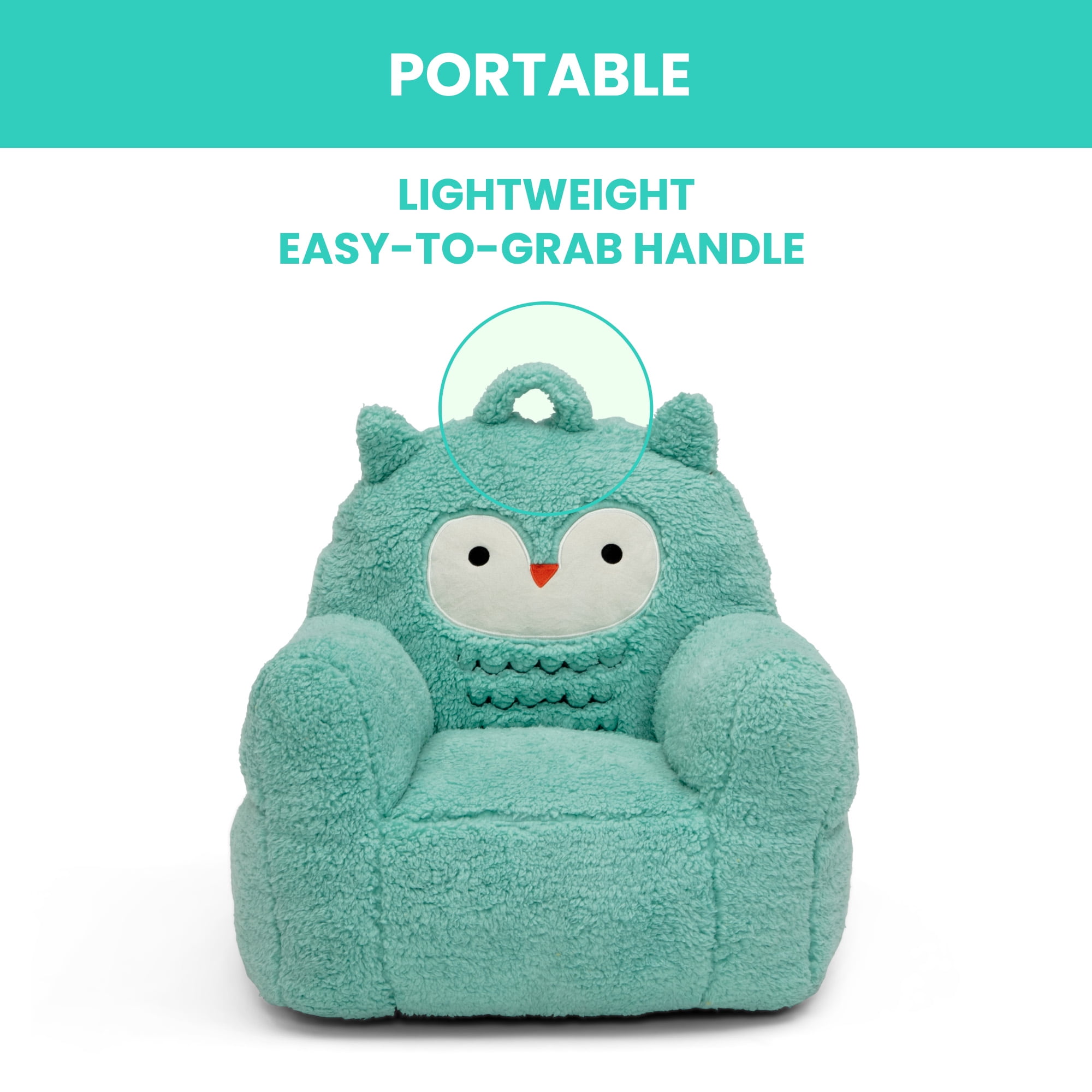 Delta Children Owl Cozee Buddy Chair, Teal