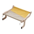 thumbnail image 1 of Percha para ventana de gato, hamaca para gato con ventana de balcón, estante resistente para colgar duradero, cama para gato para gatos de interior, gris amarillo Sunnimix Percha para ventana de gato, 1 of 7