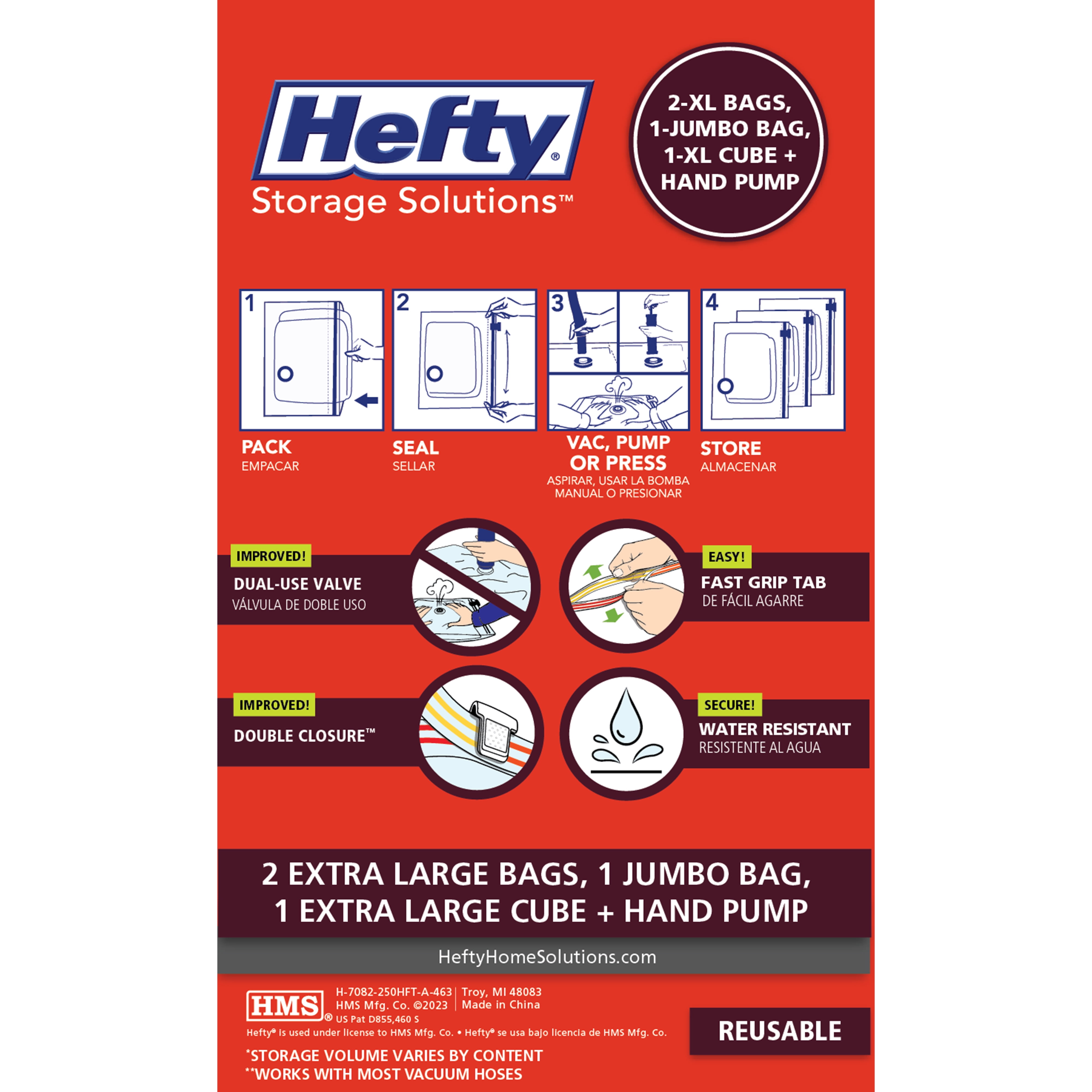 Hefty Shrink-Pak Starter Kit Portable Vacuum Compression