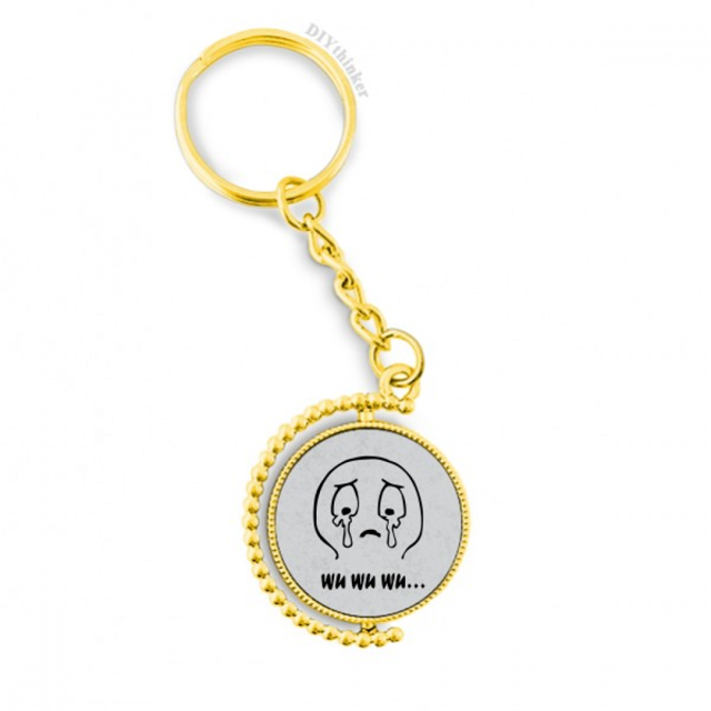 derramar lagrimas negro lindo patron de chat anillo de oro de metal llavero llavero