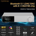 thumbnail image 1 of Topping D70 Pro OCTO DAC Audio Power Amplifier with Remote Control,Silver, 1 of 8