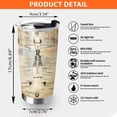 thumbnail image 2 of Baseball Dad Tumbler with Lid Double Wall Tumbler 20oz Travel Coffee Mug, Vintage Sport Dad Tumbler Baseball Dad Who Believed in Him First, 2 of 5