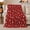 Red Tree Pattern, variant on White Christmas Trees on Red with Falling Snow, Cheerful Scandinavian Holiday Style for Holiday Lovers, Cozy Flannel Blanket for Living Room and Family Room, Christmas Gift, Home Decor