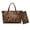 Brown-Elephant Flower, variant on Tutolipy Sloth Cross Print 2PCS Tote Handbag Set for Women, Ladies, Portable Tote Bag with Matching Purse Mini Wristlet Purse PU Leather Shoulder Handbag for Daily Use, Brown