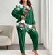 thumbnail image 1 of Conjunto de pantalones y blusa de poliéster para mujer, de manga larga, con estampado de moda, informal, para estar en casa, talla grande, 1 of 4