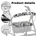 thumbnail image 5 of Jiueut Black Marble Print Rollator Seat Cushion Back Bar Cover Set for Seniors Set of 2 Soft Seat Cushion for a Rollator Walker Washable Assistive Vehicle Cover, 5 of 7
