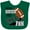 Green, variant on Inktastic Little Sister and Biggest Fan Football Player Girls Baby Bib