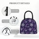 thumbnail image 4 of Balery Christmas Purple Snowflakes Bolsa de Almuerzo para Mujeres, Caja de Almuerzo, Bolsa de Almuerzo Pequeña Impermeable, Tote de Almuerzo Reutilizable con Gran Capacidad, 4 of 6